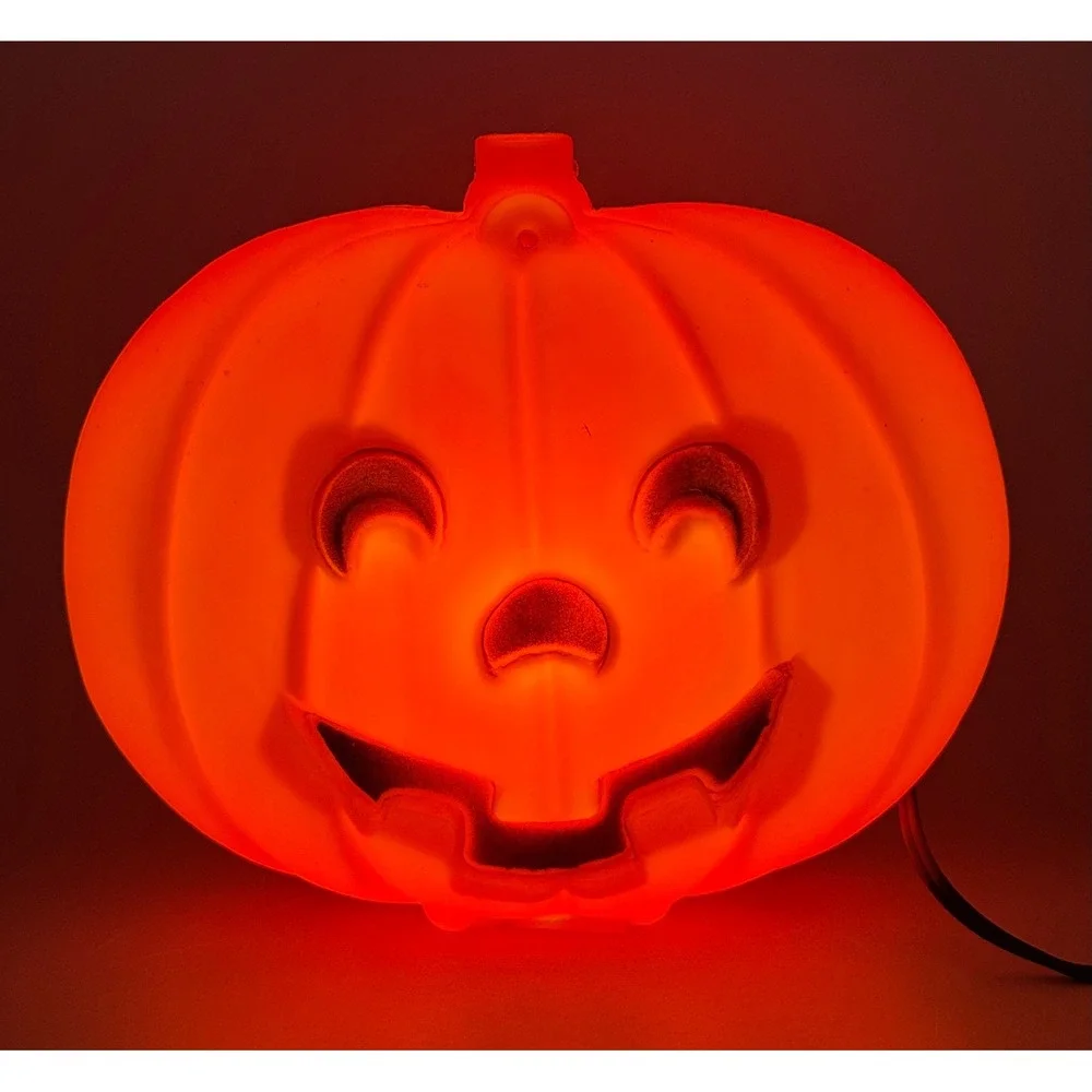 Blinky Electric Jack O Lite Orange Vintage Pumpkin Window Light No 503